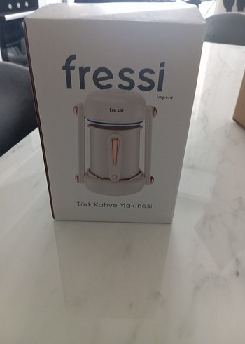 Pastel Beyaz Fressi türk kahve makinası - Görsel 7