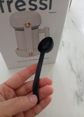 Pastel Beyaz Fressi türk kahve makinası - Görsel 6