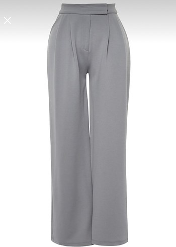 Trendyol & Milla Gri Midi Kadın Kumaş Pantolon