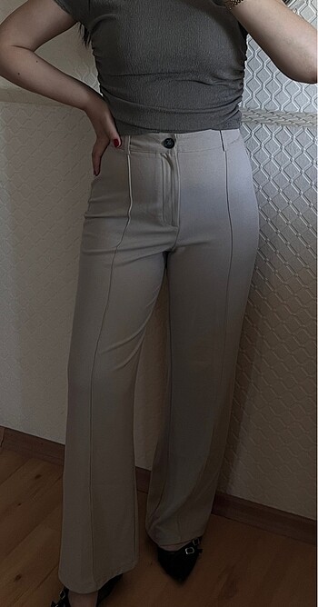 Krem rengi zara pantolon