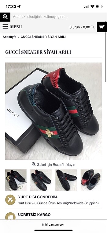 Gucci spor ayakkabı