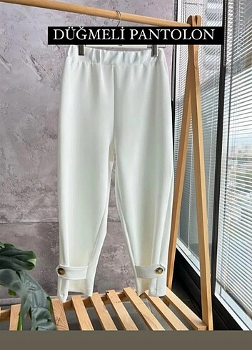 Scuba düğmeli pantolon