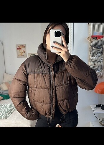 xs Beden kahverengi Renk şişme mont