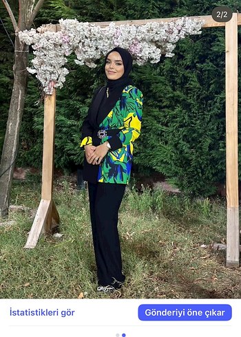 Kadın Çok Renkli Batik Desenli Uzun Ceket