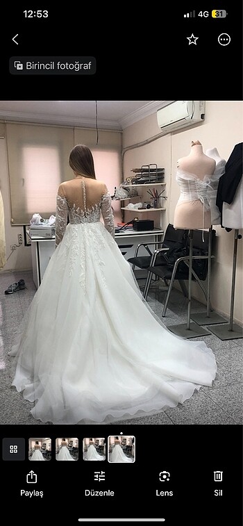 Gelinlik S-M beden uyumlu - Görsel 5