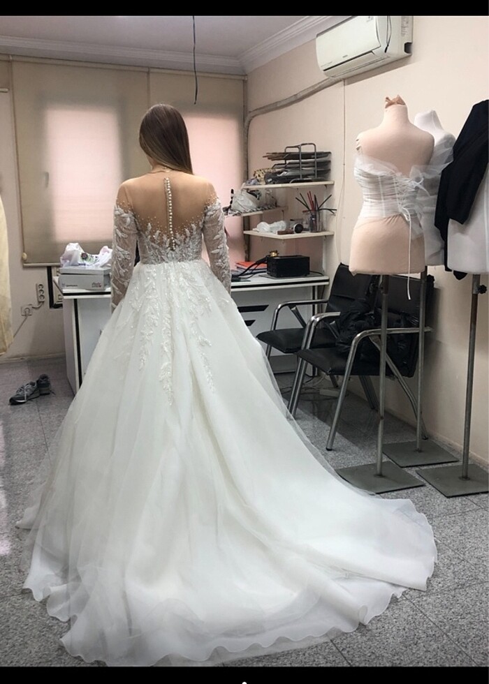 Gelinlik S-M beden uyumlu - Görsel 5