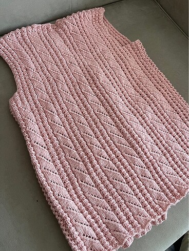 Kadın örgü yelek - Görsel 4