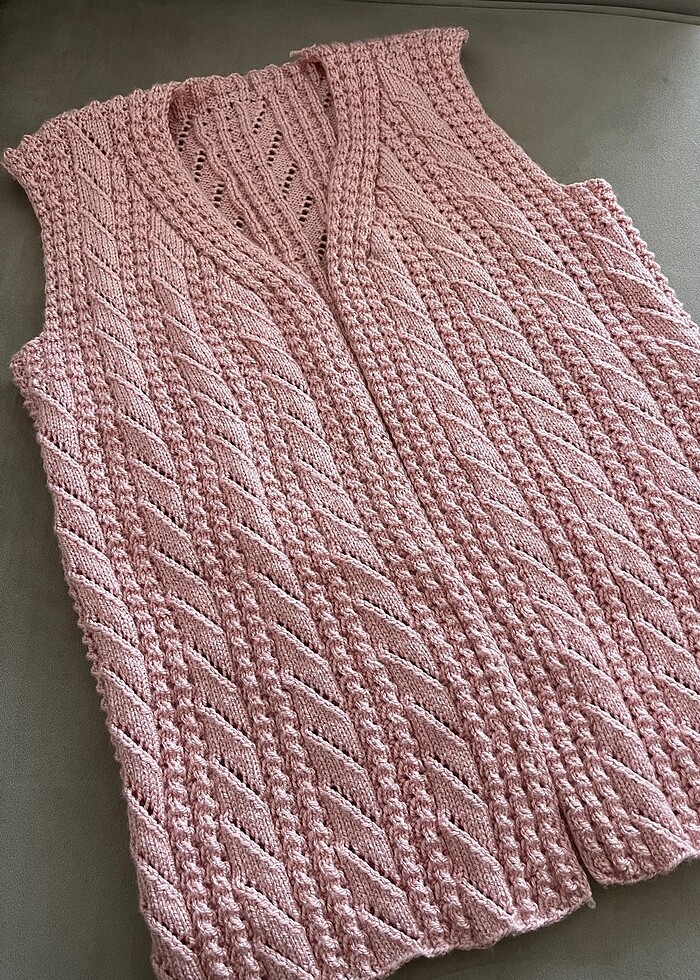 Kadın örgü yelek - Görsel 3