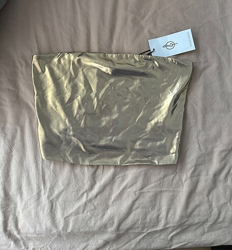 Straplez gold üst