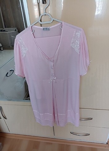 Kadın lohusa pijama takımı elbise ve pijama takımı taç ve terlik