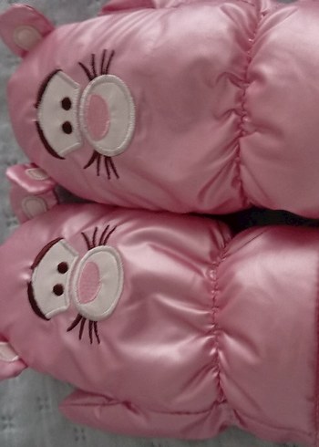 Kız Çocuk Pembe kar Eldiveni - Görsel 5