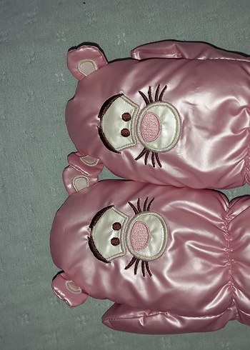 Kız Çocuk Pembe kar Eldiveni - Görsel 3