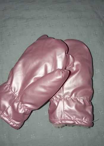 Kız Çocuk Pembe kar Eldiveni - Görsel 2