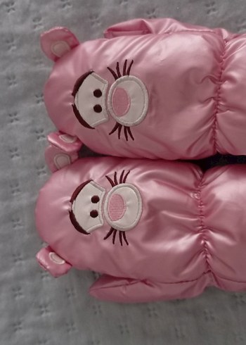 Kız Çocuk Pembe kar Eldiveni - Görsel 6