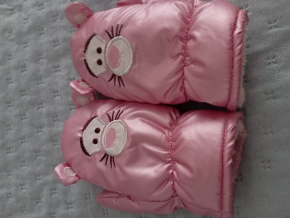 Kız Çocuk Pembe kar Eldiveni - Görsel 5