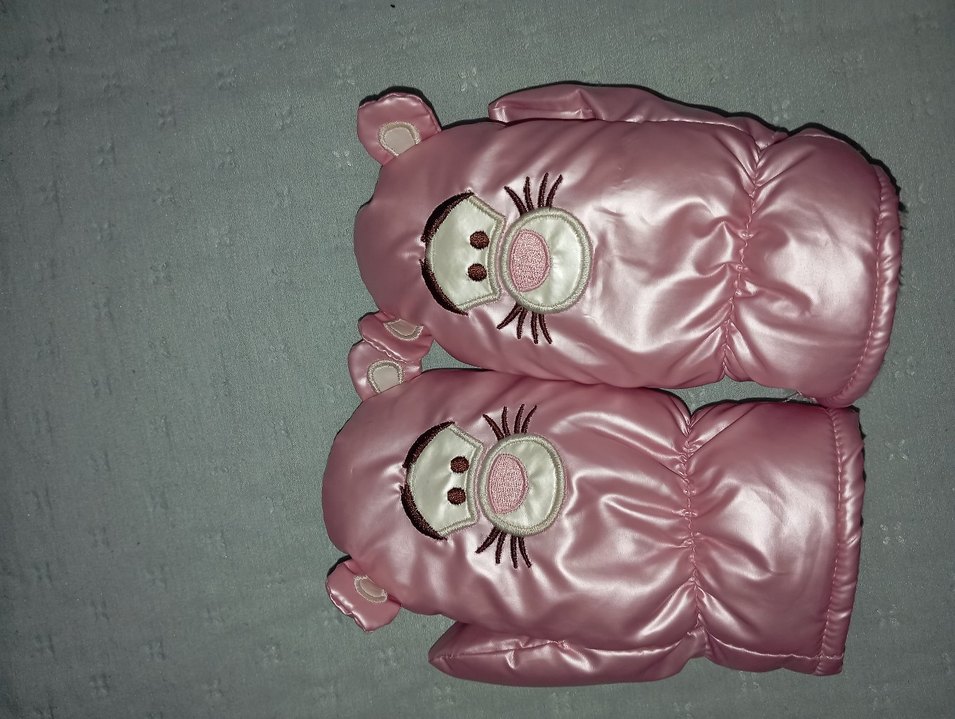 Kız Çocuk Pembe kar Eldiveni - Görsel 3