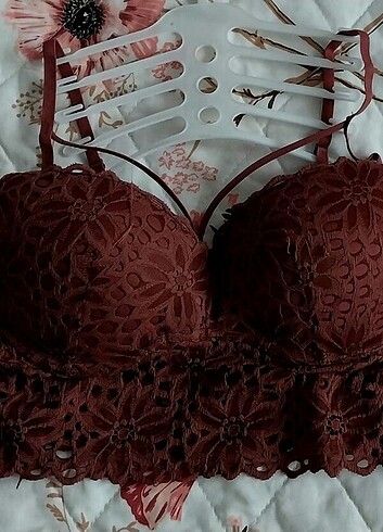 m Beden bordo Renk Penti bralet