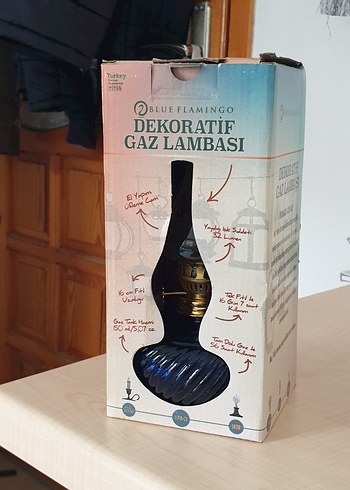 Blue Flamingo Dekoratif Gaz Lambası