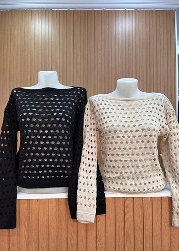 Kadın Bohem Kırmızı Örgü Kazak - Görsel 2