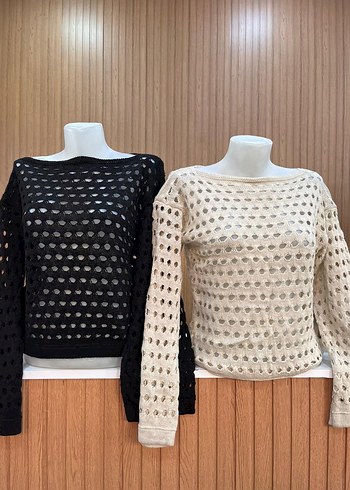 Kadın Bohem Kırmızı Örgü Kazak - Görsel 3