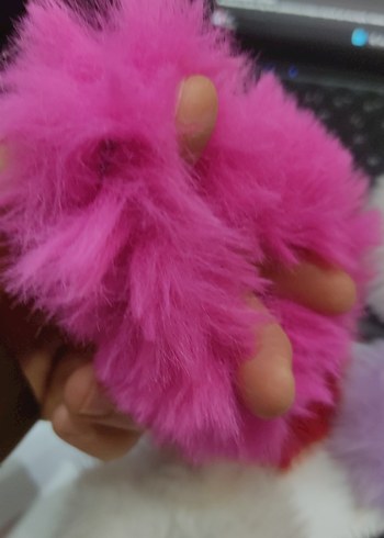 Renkli Kürklü Kadın Saç Tokası Seti - Görsel 3