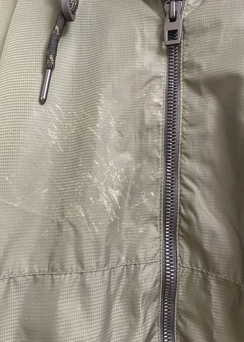 Erkek Haki Kapüşonlu Fermuarlı Yağmurluk - Görsel 4