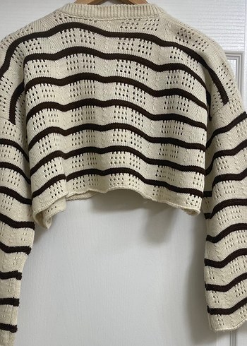 Çizgili Uzun Kollu Kadın Kazak - Görsel 4