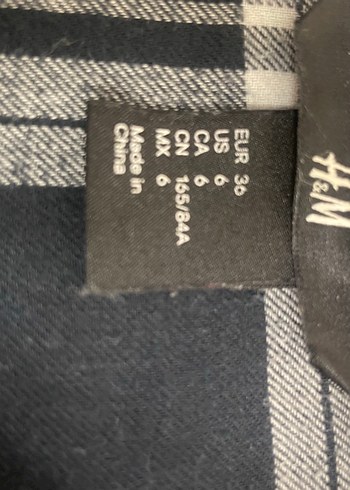 H&M Kareli Uzun Kollu Gömlek - Görsel 5