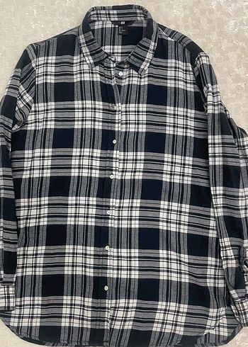 H&M Kareli Uzun Kollu Gömlek - Görsel 6