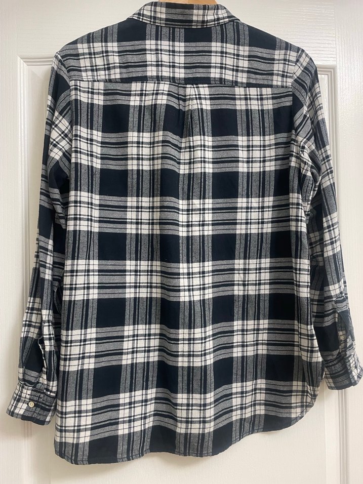 H&M Kareli Uzun Kollu Gömlek - Görsel 4