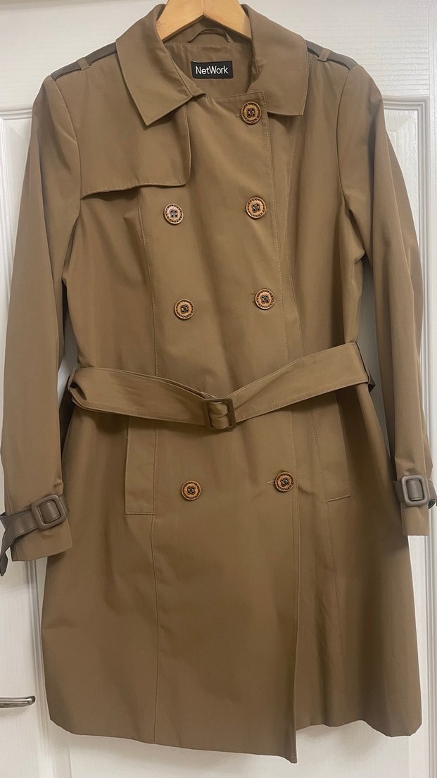 NetWork Kemerli  Midi Trençkot - Görsel 2