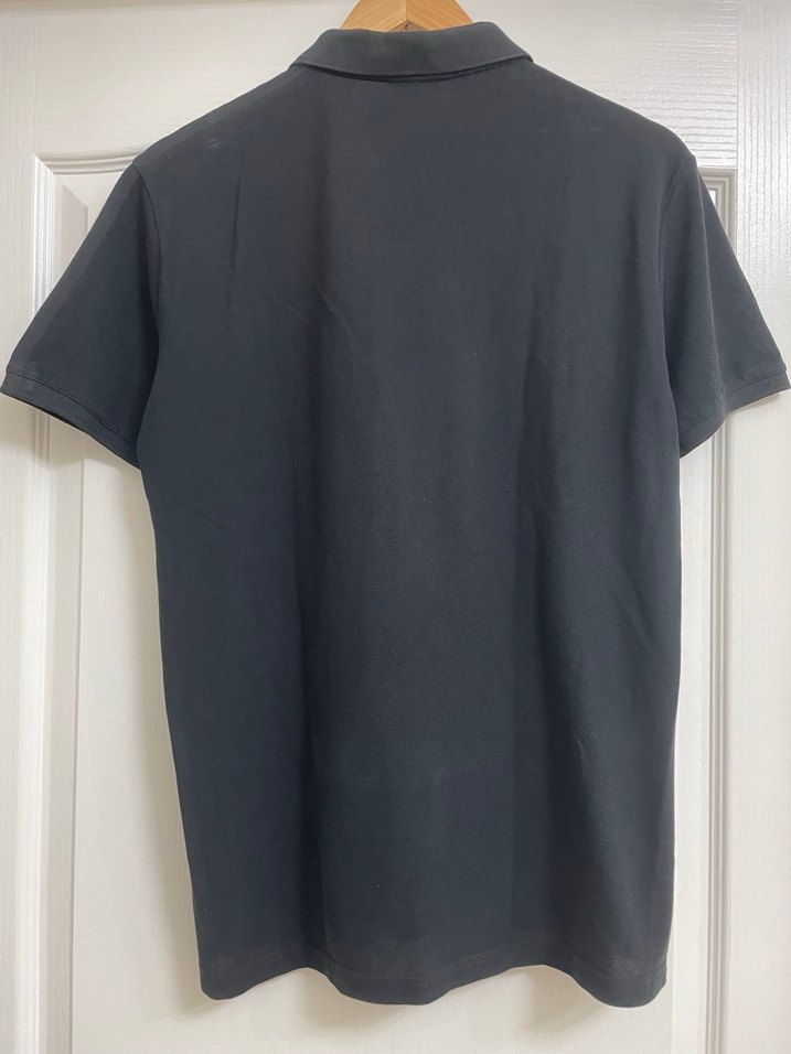 Siyah Düğmeli Erkek Polo Tişört - Görsel 3