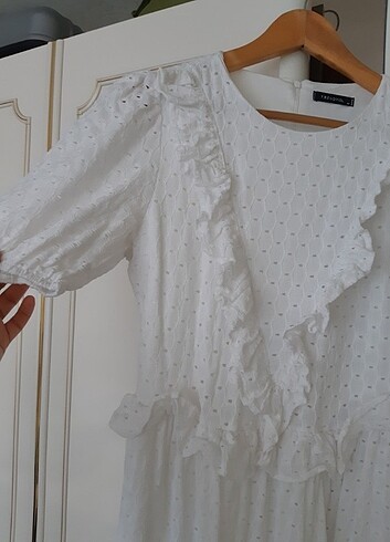 42 Beden beyaz Renk Fisto elbise