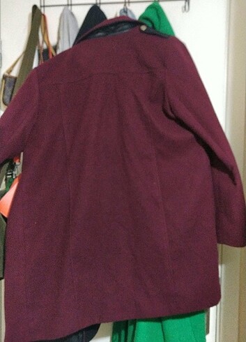 42 Beden bordo Renk Koton mango zara LCW kadın mont kaban