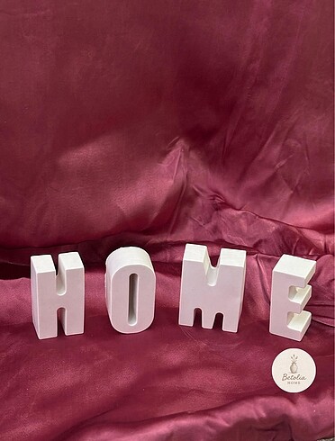 Home yazısı dekoratif obje