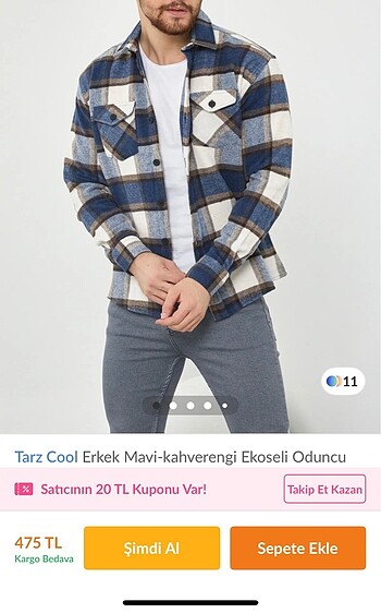 l Beden mavi Renk Oduncu gömleği