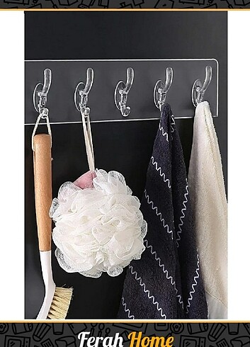 Beden Ferah Home Şeffaf Duvar Askısı 5 li