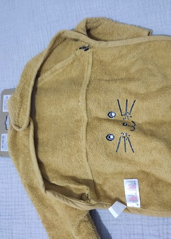 Kahverengi Baskılı Bebek Önlüğü - Görsel 3