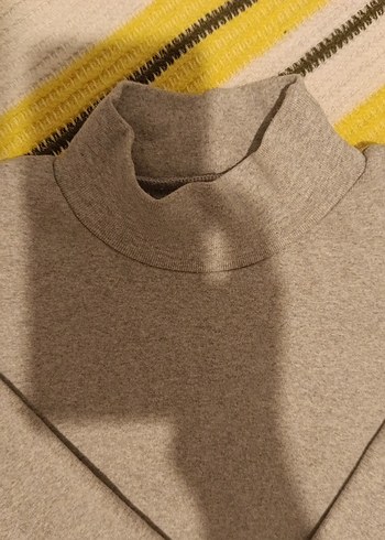 Gri  Triko Balıkçı Yaka Kazak - Görsel 2