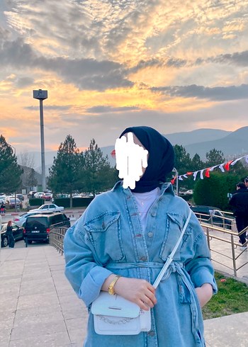 Kadın Mavi Kot Ceket