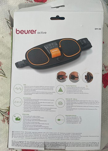 Beurer EM39 Karın ve Sırt Kas Kemeri - Görsel 2