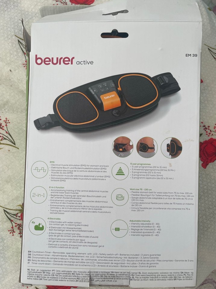 Beurer EM39 Karın ve Sırt Kas Kemeri - Görsel 2