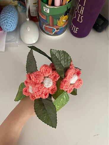 Solmayan çiçek örgü - Görsel 13