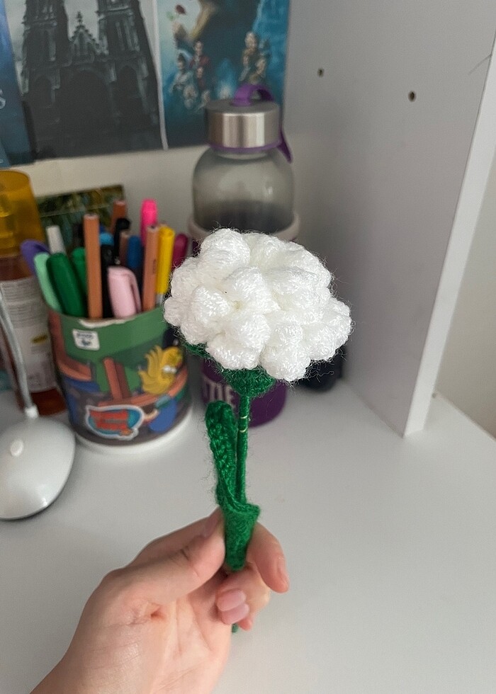 Solmayan çiçek örgü - Görsel 4