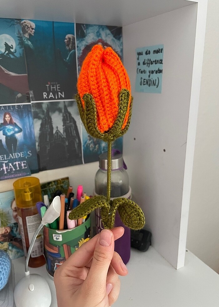 Solmayan çiçek örgü - Görsel 5