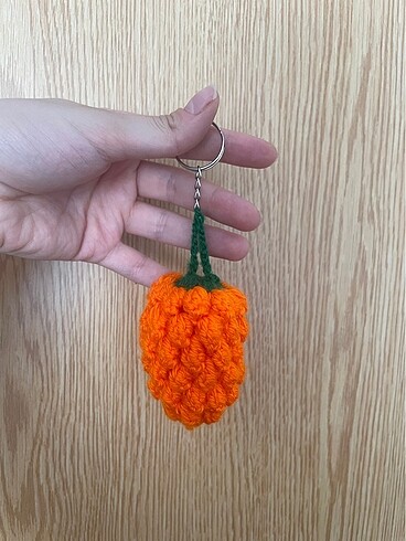 Örgü anahtarlık çiçej amigurumi - Görsel 10