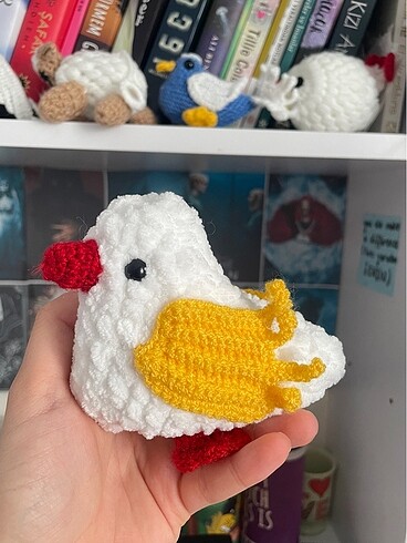 Galatasaraylı amigurumi örgü kuş
