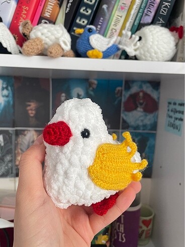 Diğer Galatasaraylı amigurumi örgü kuş
