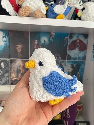 Fenerbahçeli amigurumi örgü kuş