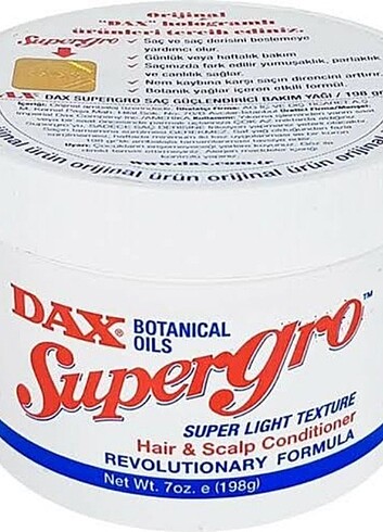 Dax Supergro Saç Güçlendirici Bakım Yağı